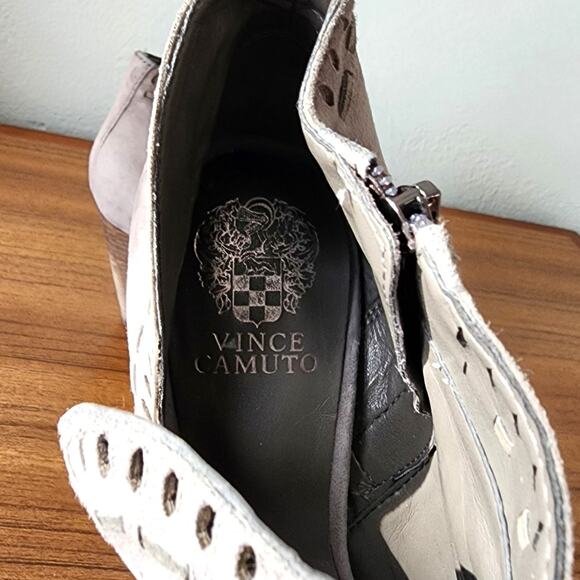 Vince Camuto Reeista Minimalist Style Cutout Zip Ankle Booties - Picture 6 of 11